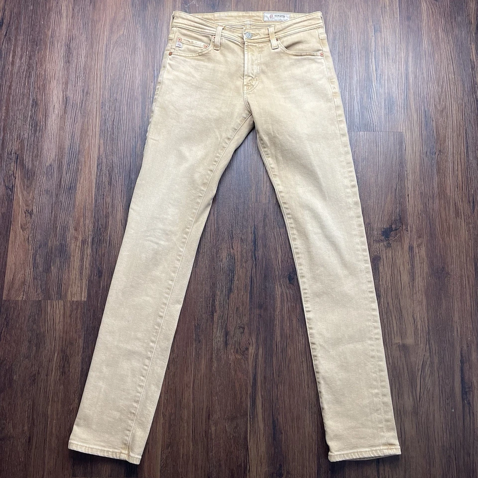 Adriano Goldschmied AG Mens Beige Tellis Modern Slim Denim Straight Pants 28x32 - Image 1 of 4