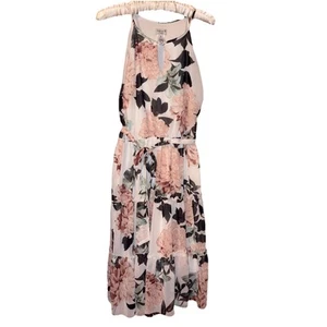 Alexa B. Nites Women’s Floral Halter Maxi Dress Rhinestone Keyhole Neck Size 10 - Picture 1 of 6