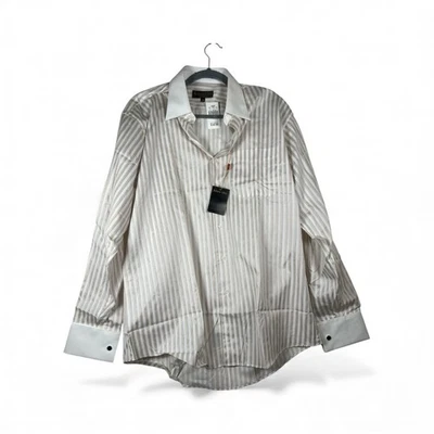 Camisa de vestir Roberto Villini Collezione 16 34/35 T~un puño francés a rayas Foto 1 de 4