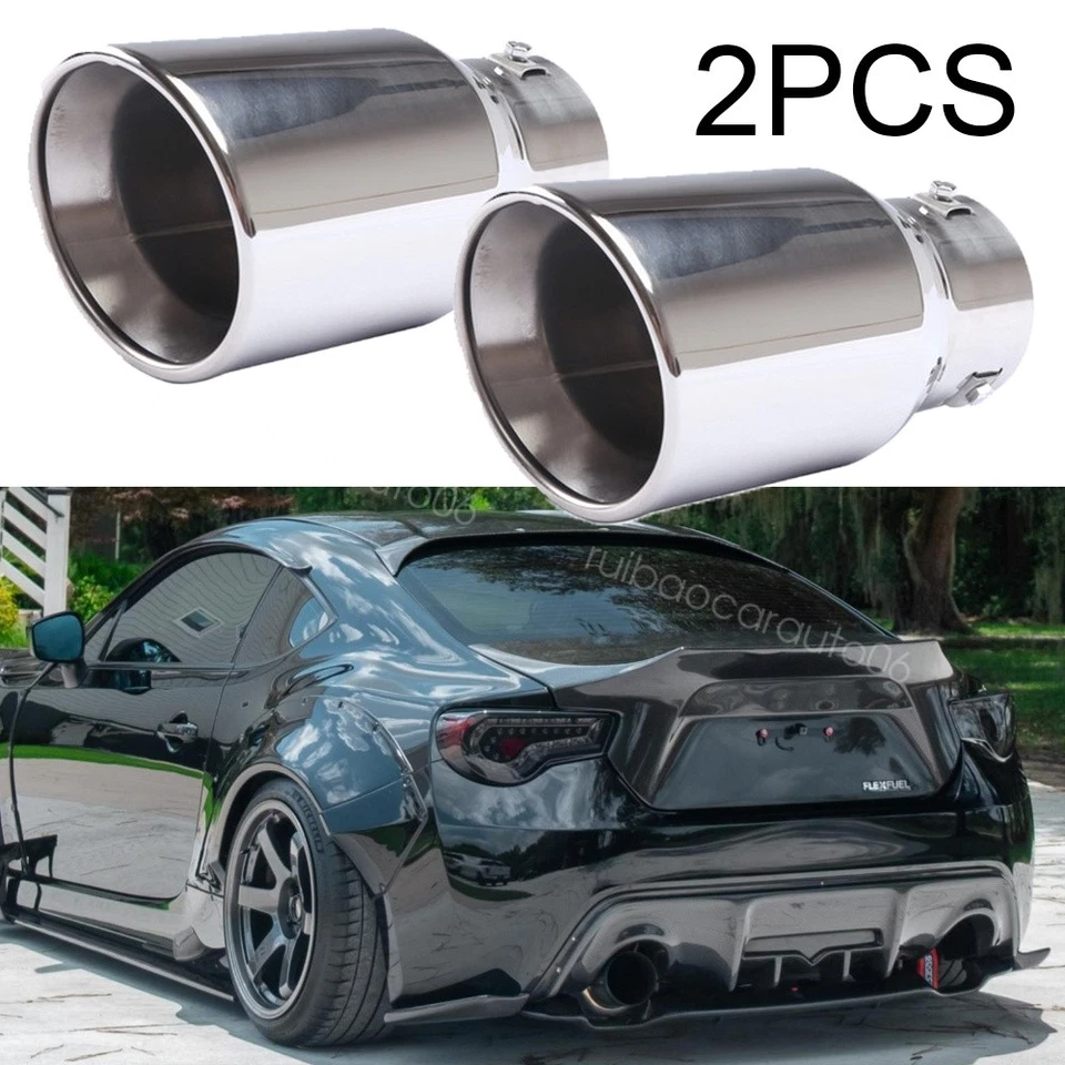 38-76mm Straight Exhaust Pipes Car Rear Throat Muffler For Scion FR-S Foto 1 de 4