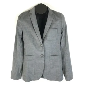 Blazer Aritzia Talula Exeter Mezcla Lana Para Mujer Talla 2 Gris Bolsillos Carrera - Imagen 1 de 14