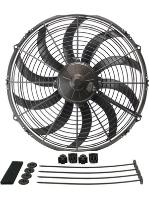 Derale Electric Cooling Fan High Output 14 in Fan Puller 1864 CFM Curve (16114) - Image 1 of 4