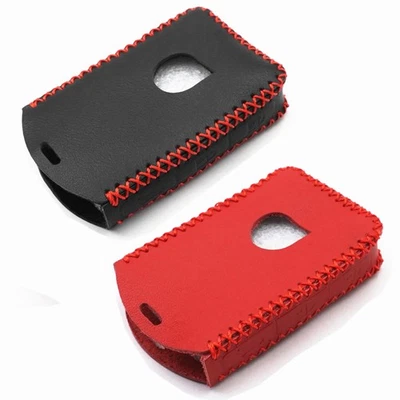 2 piezas de cuero negro rojo para Volvo XC60 XC90 S60 S90 V90 XC40 4 botones llavero Foto 1 de 4