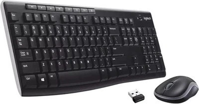 Logitech MK270 Wireless 2.4GHz Keyboard & Mouse Combo Full-Size UK Numeric BLACK - Image 1 of 4