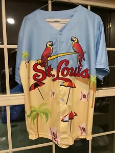 St. Louis Cardinals Baseball Margaritaville Jersey SGA Jimmy Buffet Men's M - Picture 1 of 8