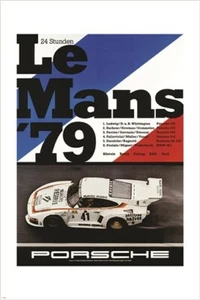 1979 vintage car poster LE MANS renowned race EUROPEAN 20x30 rare - Picture 1 of 1