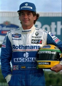 Ayrton Senna Nacional Cap Baseball Style verstellbare Mütze blau PLUS 8x10 FOTO 02 - Bild 1 von 3