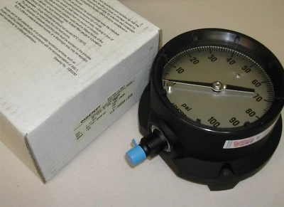 ASHCROFT 0-100PSI 4.5" BRASS GAUGE 45-1010-A-02L-100# NEW IN BOX (L10-2) - Image 1 of 3