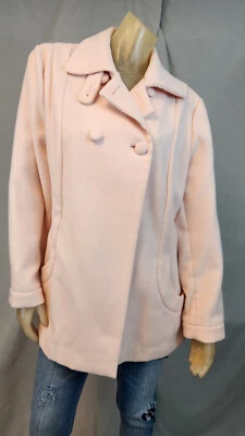 Chicos Abrigo Chaqueta Chaquetón Elegante Botón Rosa Sólido Mujer Talla 2 GRANDE US 12 Foto 1 de 4