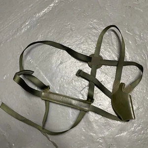 BRITISH ARMY ISSUE AIRCREW PILOT RAF AAC GREEN LEATHER PISTOL SHOULDER HOLSTER - Picture 1 of 6