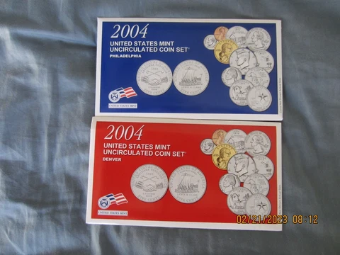 2004 Uncirculated Coin sets - Denver & Philadelphia Mints Cover