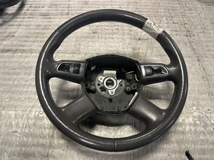 2009-2010 AUDI Q5 FRONT DRIVER WHEEL TRIM LEATHER ASSEMBLY OEM GREY - Picture 1 of 6