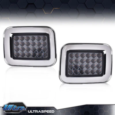 Fit For 2003-2009 Hummer H2 Smoke LED Signal Lights Parking Lamps LH+RH - Image 1 of 4