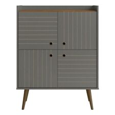 Manhattan Comfort Bogart Engineered Wood Accent Cabinet in Gray