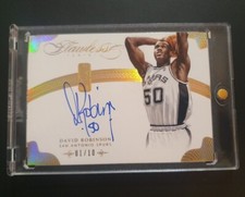 2013-14 Panini Flawless Autograph Gold NB-DR David Robinson 1/10 Auto Spurs