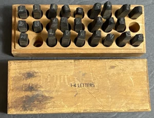 Punzones de letras de acero vintage de 1/4" joyería cuero artesanías herramientas de metal **LEER DESC - Imagen 1 de 5