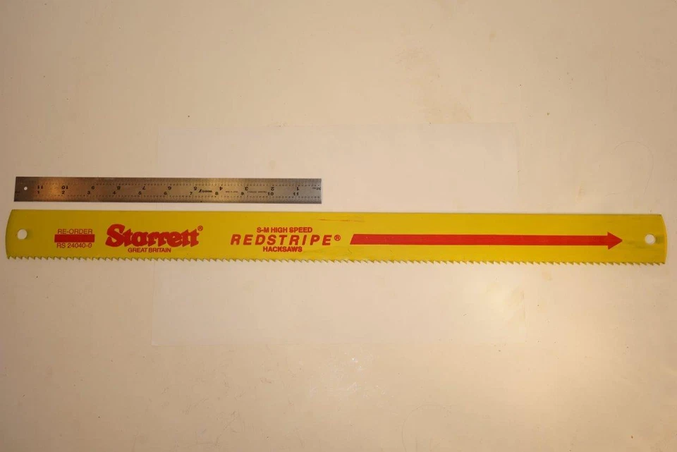 NUEVO Starrett Redstripe 24" x 2" x .100" 4 TPI HSS Power Hacksaw Blade RS  Foto 1 de 1