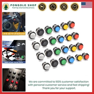 24Pcs 16MM Momentary Push Button Switch Assorted Colors 3A 250V AC for Circuits - Picture 1 of 9
