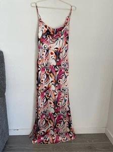 GUESS BY MARCIANO Madelyn maxi silk slip dress size 6 NWT - Picture 1 of 12