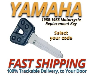 Yamaha Motorcycle Keys 1980-1983 Replacement Key Cut to Code C11112-C14433 - Picture 1 of 2