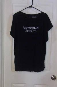 Victorias Secret Womens T-Shirt Black sz xs - Picture 1 of 2
