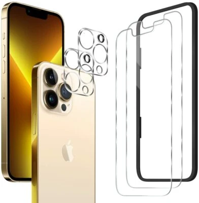 ArmorSuit 2 Pack Glass Apple iPhone 13 Pro Screen Protector + Camera Lenses USA - Image 1 of 2