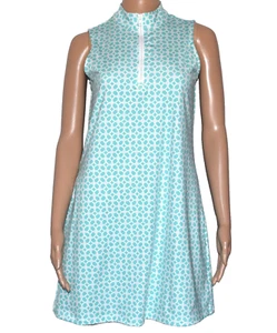 TOMMY BAHAMA Active Multicolor Mock Neck Sleeveless 1/4 Zip Dress Size S - Picture 1 of 6