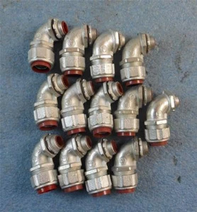 90 Degree 1/2" Liquid Tight Compression Coupler *Lot of 13* - Picture 1 of 6
