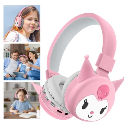 Wireless  Bluetooth Headphones Ear Girl Boy Stereo Earphone Kids Headset Gifts - Image 1 of 4