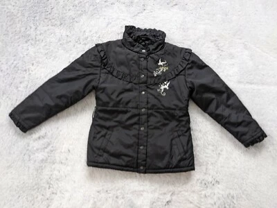 Disney Hannah Montana Talla 7/8 Niña Negra Invierno Aislada Cremallera Puffer Chaqueta Usada en Excelente Condición Foto 1 de 4