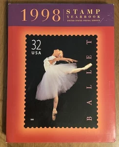 New W/ $0.32 Valid Stamps 1998 Commemorative Stamp Yearbook In Cardboard Case - Picture 1 of 18