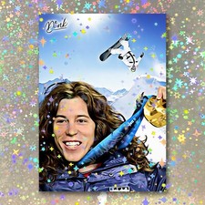 Shaun White Holographic Boardmaster Sketch Card Limited 2/5 Dr. Dunk Signed