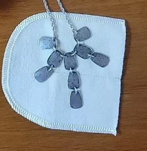 James Avery gehämmert quadratische Glieder Tropfen Kronleuchter Halskette - Bild 1 von 5