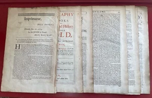 15 Large Page LOT 1600s Scrapbook Journal Art Craft Decor From 17th Century Book - Picture 1 of 7