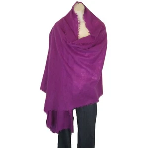 100% Cashmere | A++ Himalayan Shawl | Featherweight | Knit | Handmade | Violet - Picture 1 of 6
