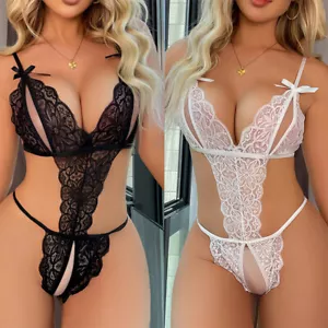 Seksowna bielizna Bielizna nocna Koronka Damska sukienka stringi Bielizna Babydoll B ↑ ↓ - Zdjęcie 1 z 14