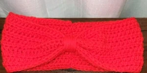 Red Crochet Women Ear Warmer Headband(New) - Picture 1 of 3