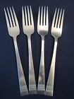 Set 4 Dinner Forks! Vintage Empress Stainless: Mid Century Laurel Pattern Lovely
