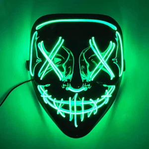 Masque LED pour Halloween déguisement costume horreur homme femme purge - Imagen 1 de 2