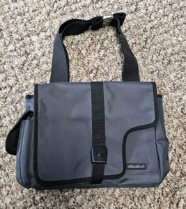 Eddie Bauer Crossbody Bag Black Multi-Pocket Nylon Travelers Adjustable Strap - Picture 1 of 9