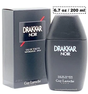 DRAKKAR NOIR BY GUY LAROCHE EAU DE TOILETTE 200 ML 6.7 FL OZ - Picture 1 of 2
