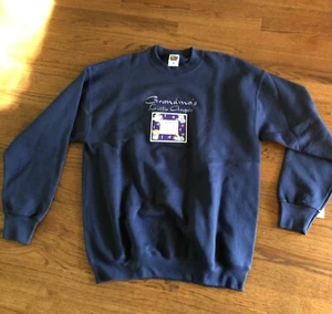 Vintage Grandmas Little Angels Crewneck Sweatshirt Adult Large Blue Pullover NWT - Picture 1 of 5