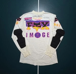 Vintage 90s Fox Racing FX IMAGE Motocross Jersey Medium Cool Max AOP Elbow Pads - Picture 1 of 12
