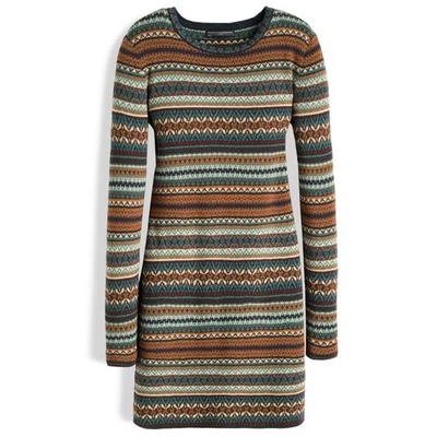 Vestido Suéter Peruvian Connection Zenima Mujer XL Fair Isle Espresso Multicolor Foto 1 de 4