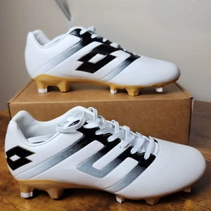 Lotto Maestro 300 V FG scarpe calcio uomo taglia 9 bianco nero oro - Foto 1 di 6