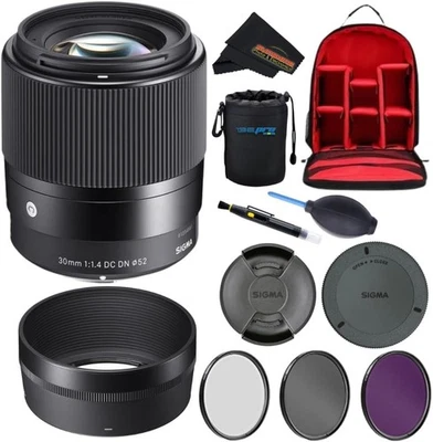 Sigma 30mm f1.4 Contemporary DC DN Lens for Sony E with Deluxe Bundle - Image 1 of 4