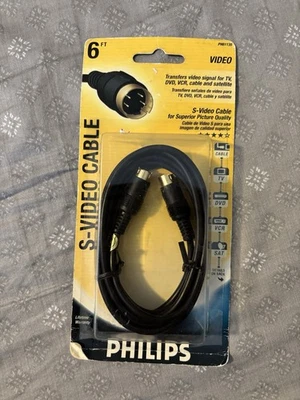 Philips S-Video Male Cable 6ft - 4 Pin - SVideo HDTV VCR - Image 1 of 2