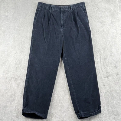 Vintage Nautica Corduroy Pants Rigger Mens 36x30 28" Cuffed Navy Blue 90s Y2K - Image 1 of 4