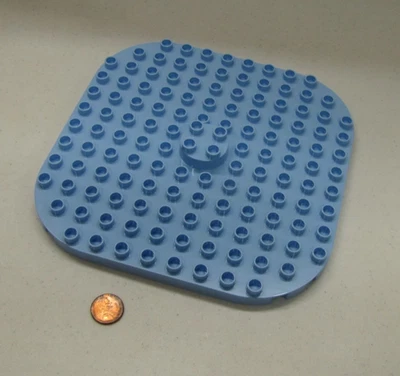 LEGO Duplo BLUE BASEPLATE 12 x 12 Base Plate Building Block Raised 10855 - Image 1 of 3