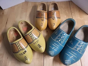 3 Dutch Holland Niederlande Holzschuhe Clogs 3 Sets Vintage Original  - Bild 1 von 7